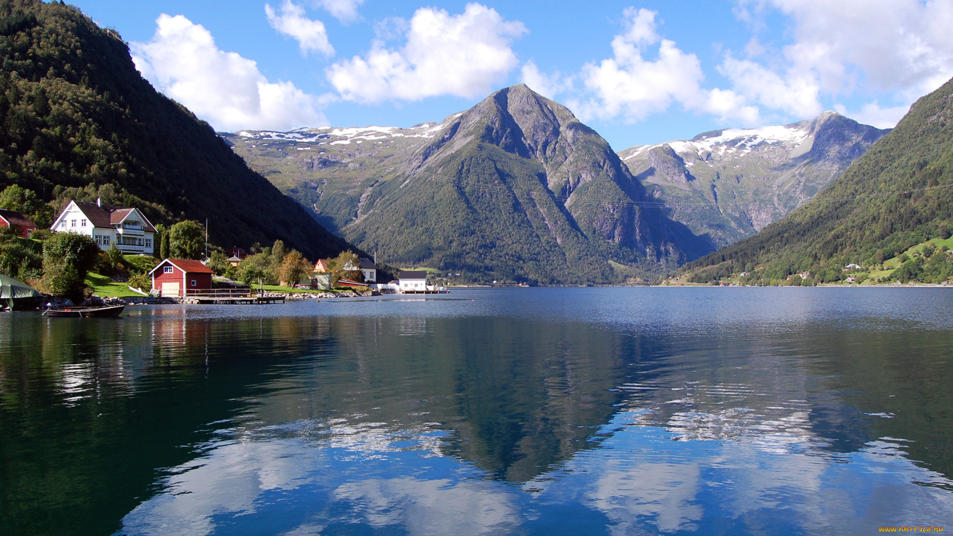 village, in, sognefjord, norway, , , , , , 